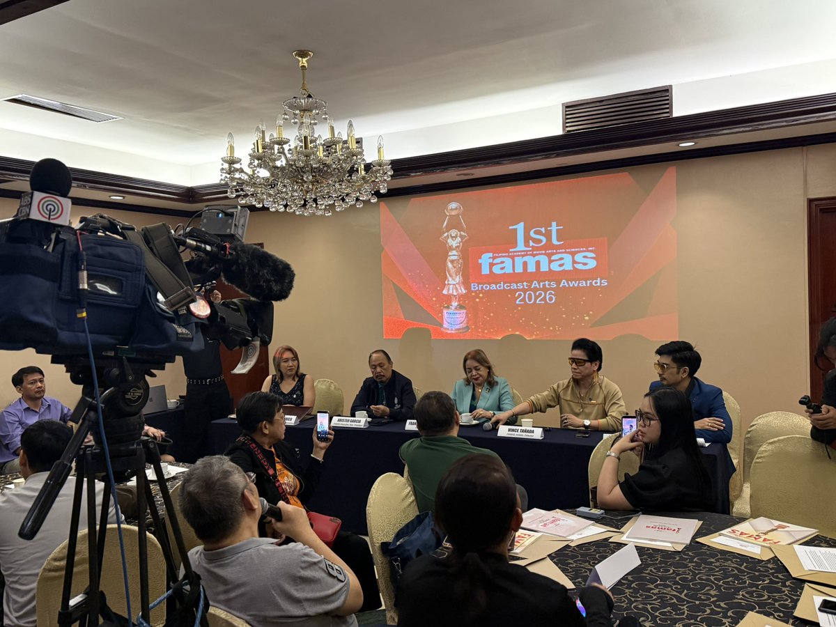 mjfelipe's tweet photo. LOOK: FAMAS (The Filipino Academy of Movies, Arts and Sciences) introduces the 1st FAMAS Broadcast Arts Awards. 

FAMAS will be recognizing outstanding (TV and Radio) programs, personalities and digital content (new media) with almost 30 gender-neutral awards/categories. https://t.co/NrdY0Wh74I