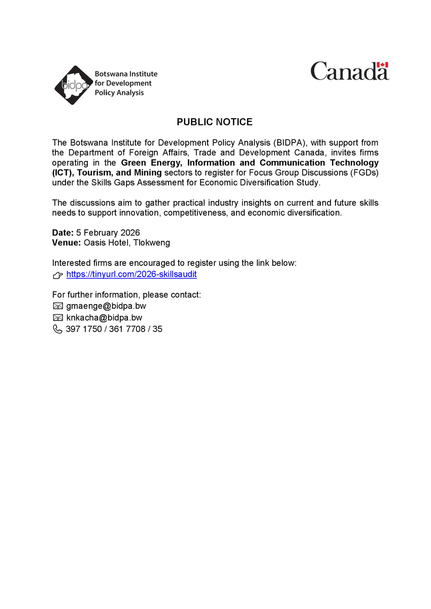 Botswana Institute for Development Policy Analysis tweet media