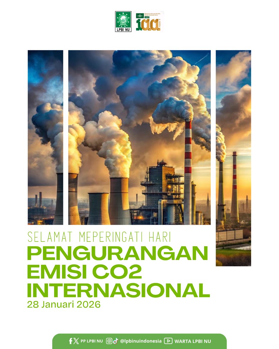 28 Januari 2026 — Mengurangi emisi CO₂ adalah bagian dari ikhtiar menjaga amanah Allah SWT atas bumi dan seluruh isinya. Dengan merawat alam hari ini, kita menunaikan tanggung jawab moral untuk melindungi kehidupan dan keberlanjutan generasi yang akan datang #penguranganemisico2