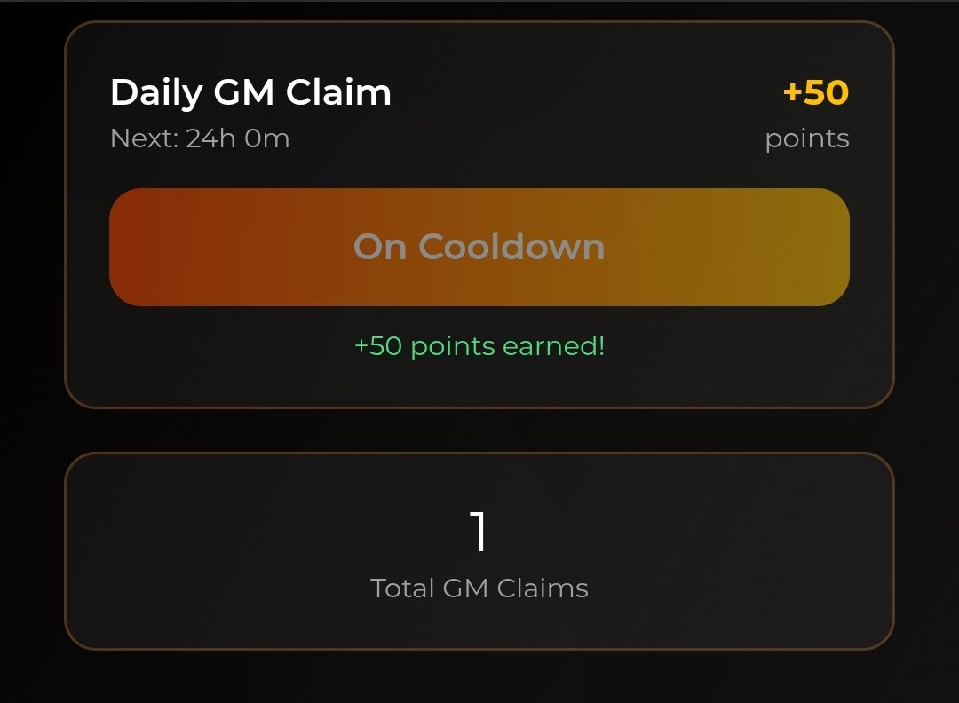 📊 Zetarium ($ZET) Airdrop Update – Key Insights

I just noticed that my streak on <a href="/Zetarium_/">Zetarium</a> has been reset, and I’m now eligible to claim 50 GM points.

For those yet to join, this is still a solid opportunity.

🔗 Join here:
airdrop.zetarium.world/?ref=bbe134f1

⏳ Airdrop Status

- Time