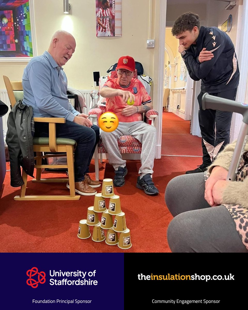 scfc_foundation's tweet photo. Since the beginning of January, our Health and Wellbeing team have been delivering our Care Home programme. 🏠

Our sessions at Westcroft Care Home have been a roaring success with the coaches tailoring exercises for the residents to take part in! 💪

If you are a local Care Home and are interested in what we have to offer, please email lewis.chell@stokecityfc.com