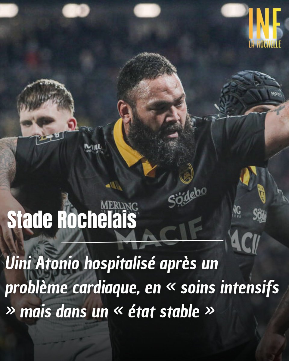 Le Le club précise sa légence, Uini Atonio va mettre un terme à sa carrière de joueur | shorturl.at/zoPtk

<a href="/ClubBagnards/">🟨⬛️ Bagnards Rochelais 🟨⬛️</a>