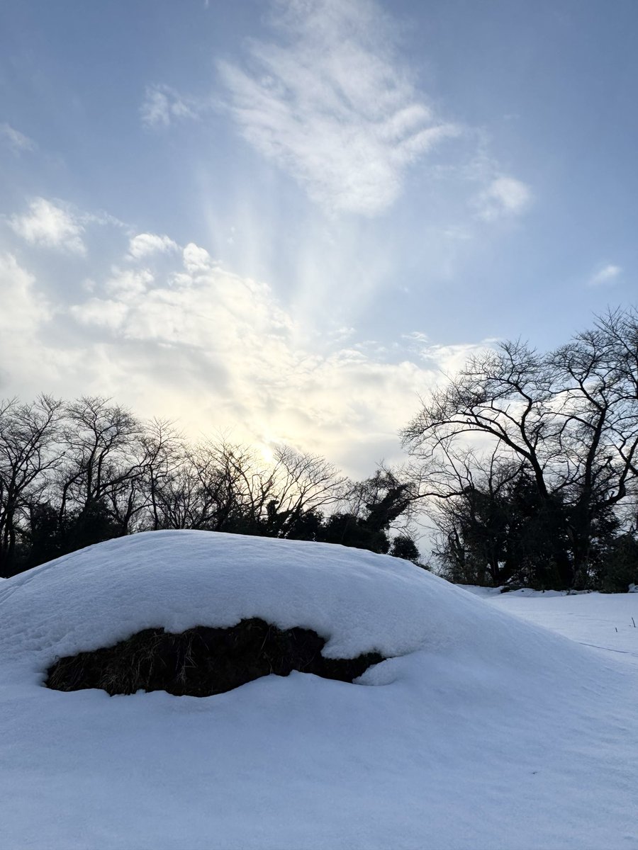 3日間ありがとうございました☺️ 今日は雪かきして畑に行ったよ
