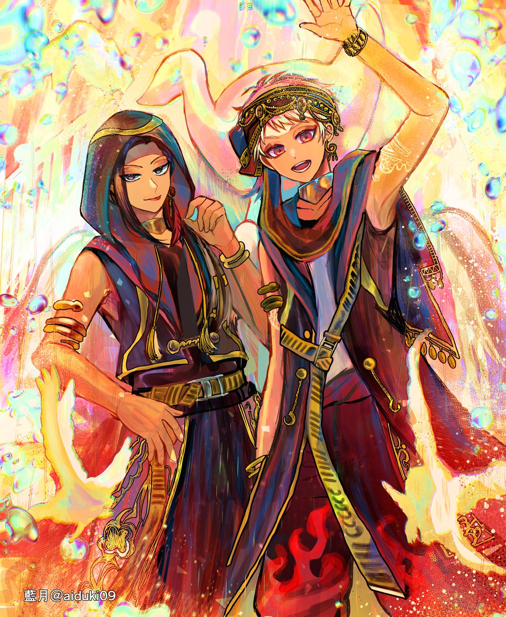 twstファンアート すからびあ🦦と🐍