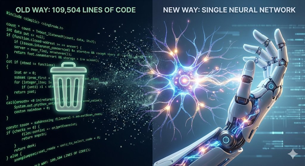 futureloop_'s tweet image. The most important stat in robotics just dropped: "System 0 replaced 109,504 lines of C++ code with a single neural network." 🤯📉
​Figure's new Helix 02 isn't running on 'if/then' logic. It's running on pure intuition.
​We have officially moved from "Programming Robots" to…