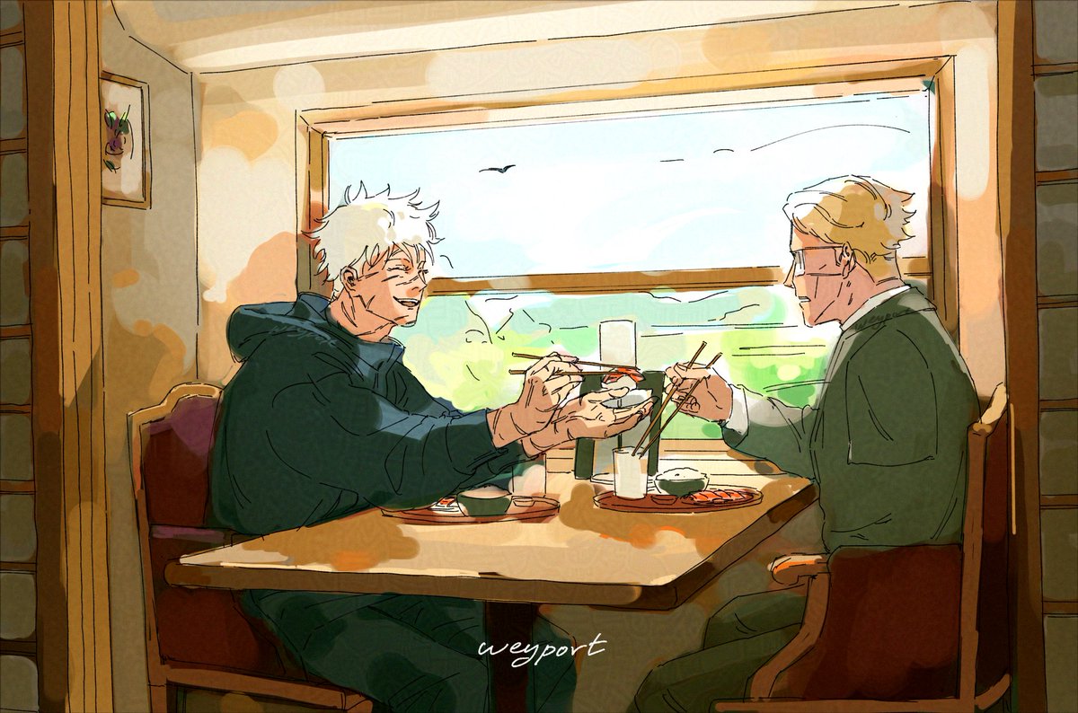 WeyportArt's tweet photo. Last piece for bingo! #nanabingo25 #七五 for @kiddpall - Canon Divergence. @nanagocalendar 

They finally get their vacation ;w; https://t.co/rNNWh9Pj65