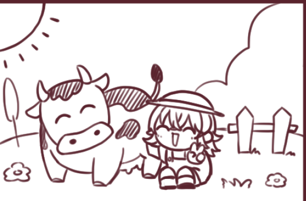 ソニハのみんなに酪農体験のお仕事が来てるんだ

恋鐘と雛菜とめぐるはそこの建物に入ってこれに着替えて待っててくれ

果穂はあっちで牛さんの世話をしてもらうからな 