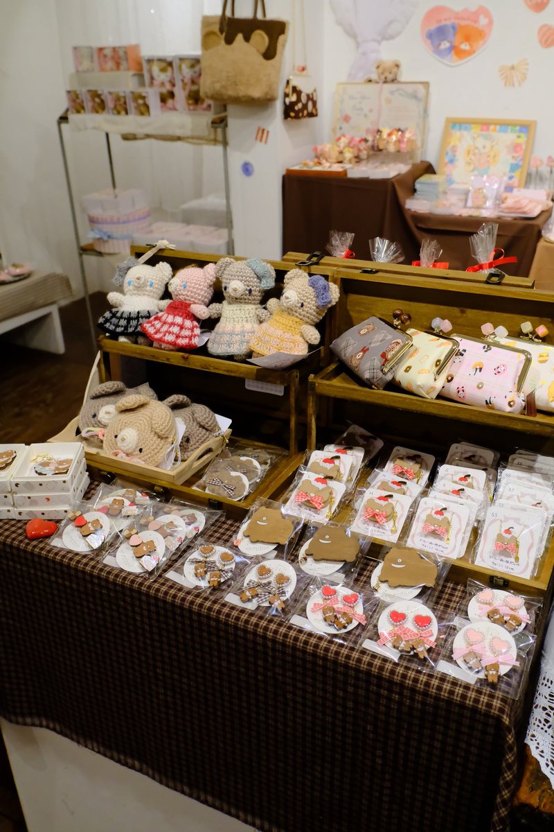 設営終わりました🧸✨
明日から4日間どうぞよろしくお願いします！
他の写真は下に繋げます⬇️
#くまこれ