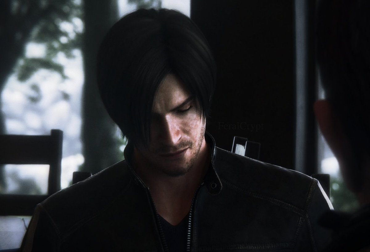 The concept of a sloppy makeout session dressed in his clothes #needthatimmediately #LeonKennedy