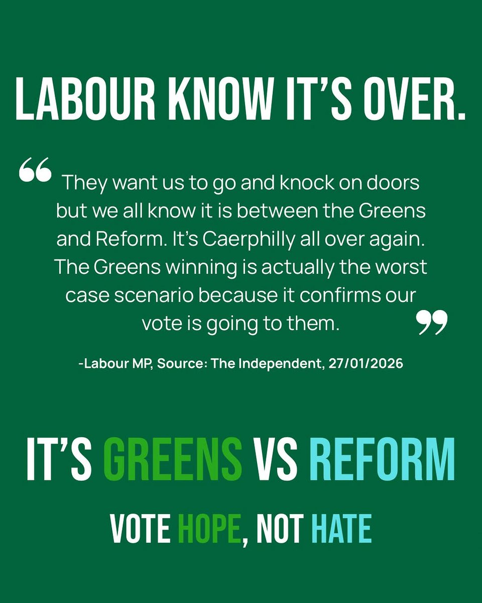 McrGreenParty's tweet image. 🥀It’s over, Labour. 

Bring it on, Reform! 👇