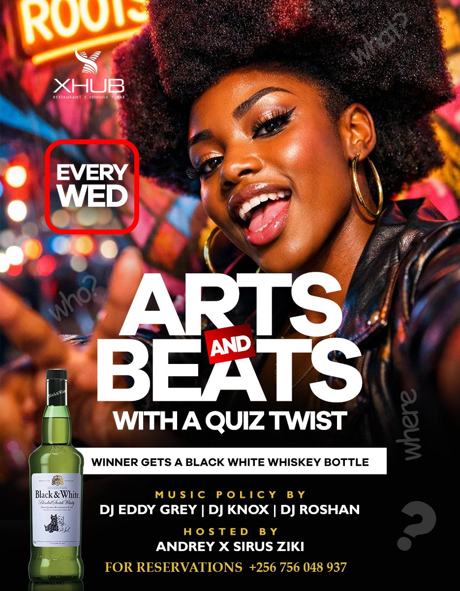 Arts &amp; Beats is happening tonight! Enjoy an exciting fusion of quiz and entertainment, hosted by <a href="/DjAndreyBaddest/">🆃🅷🅴 🅱🅰🅳🅳🅴🆂🆃 🇺🇬🇰🇪🇹🇿🇷🇼🇧🇮🇸🇩</a>  and <a href="/sirusziki/">Sirus Ziki</a> 

#XhubNajjera