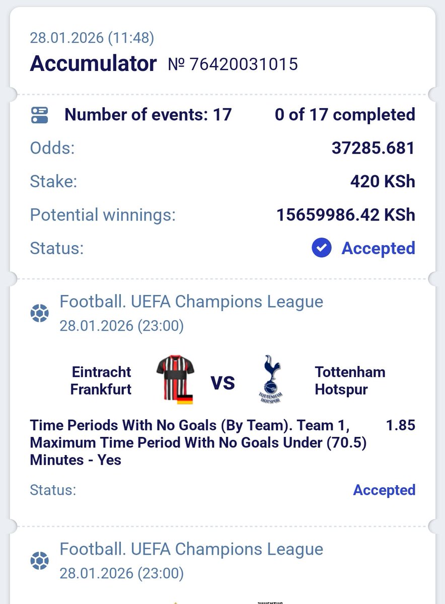 Tasha_ke746's tweet image. Champions League Games will do wonders today!
Get it from me, this is one of the safest market ever! We nearly smashed #10k Odds yesterday 🤯 
Join my telegram channel, dropping in a few 
t.me/thescoretips