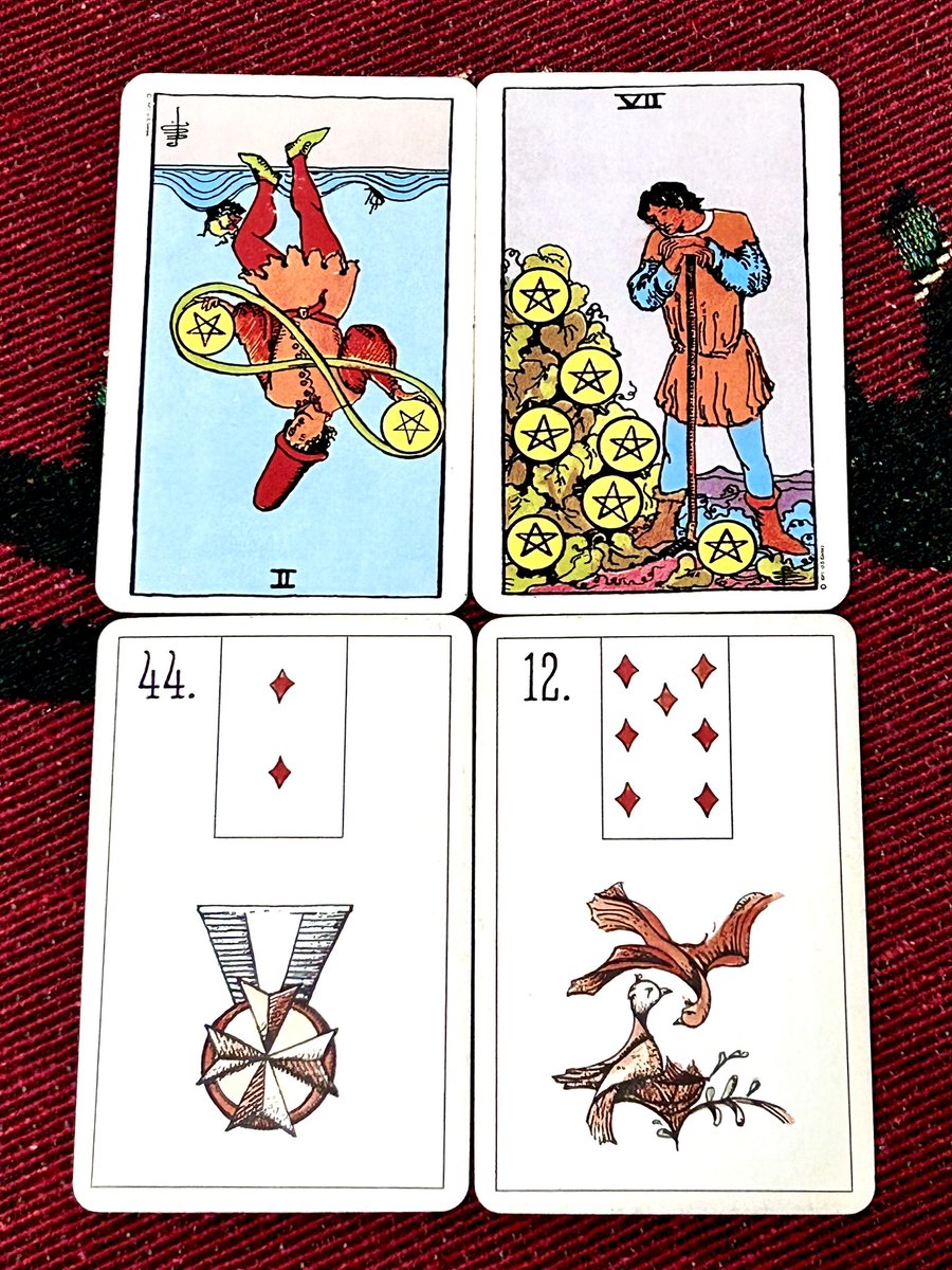 1月29日をウエイト版タロットで占うぞ♪ 👻神楽先輩の独り言カード 顕現・コインの7番 潜在・コインの2番 あなたが止めてしまっているのよ！  運だったり、 金銭だったり、 PDCAだったり、 あなたが流れを止めている。 上手く行ってないなら、 上手く行くように動きを ...