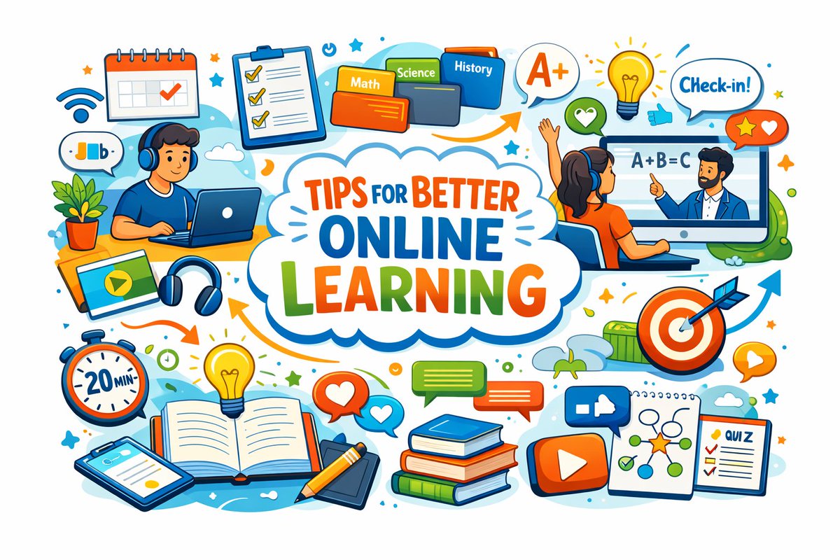 SachiDesigns's tweet photo. Online learning can be tough, but the right tools make it easier. Build routines, stay organized, learn in short sessions, and grow confidence through small wins.
#eLearning #OnlineLearning #LearningSupport #Education #LearningSkills
https://t.co/RhUv8WYghl https://t.co/WudGMRlN7E