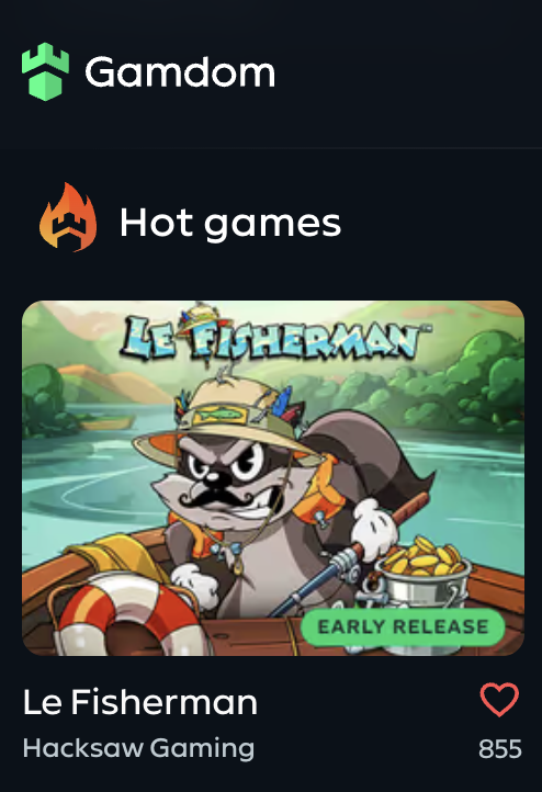 Le Fisherman from Hacksaw Gaming 
Who wants to try? 😎
Drop ID and Follow + tag your frend on the comment!!
<a href="/hacksawgaming/">Hacksaw Gaming</a>