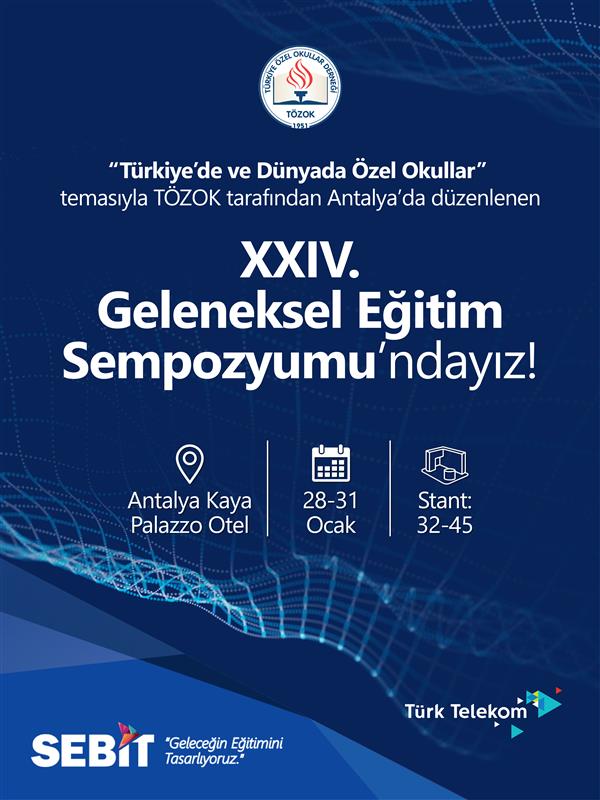 XXIV. Geleneksel Eğitim Sempozyumu yarın başlıyor!

Yeni SEBİT AI çözümlerimizle ilgili merak edilenler için 32-45 numaralı standımıza bekleriz.

#GeleceğinEğitiminiYapayZekaylaTasarlıyoruz
#tözok
#gaes2026