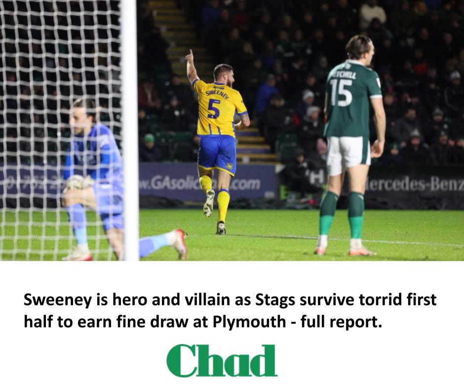 A very hard-earned point for Mansfield Town at Plymouth last night - here is my report

chad.co.uk/sport/football…