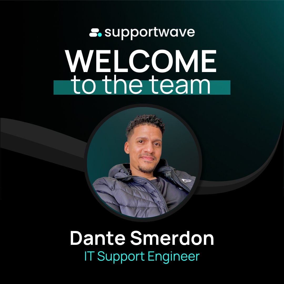 🎉 Welcome to Supportwave, Dante!

Dante joins our Help Desk team as an IT Support Specialist, bringing 8+ years of experience across desktop support, networking, M365, VOIP, and security. Great to have you on board! 👋🚀