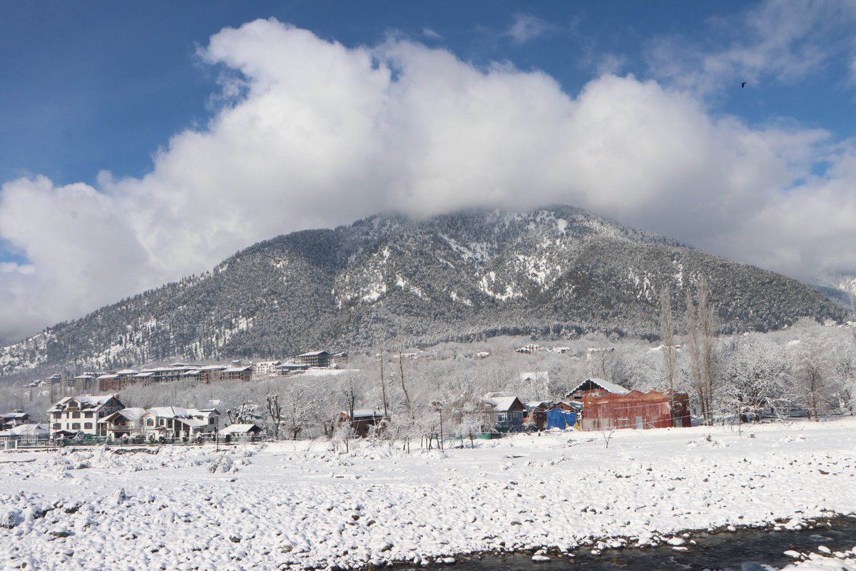 GulistanNewsTV's tweet image. #InPics | Fresh snowfall blankets Pahalgam, turning the tourist destination into a winter wonderland, in Anantnag.  
#Snowfall #Pahalgam #Anantnag #JammuAndKashmir