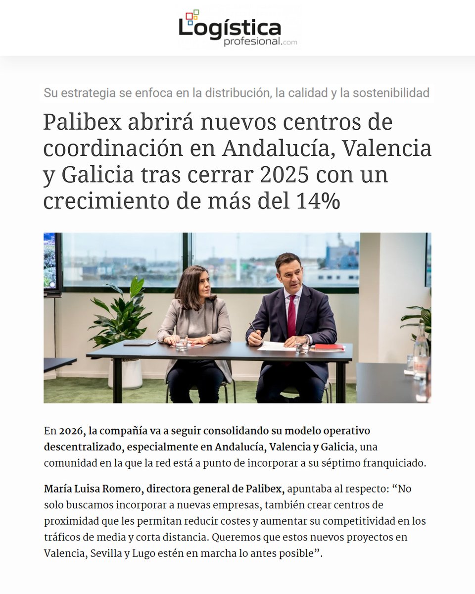 Andalucía, Valencia y Galicia son algunas de las zonas estratégicas que vamos a reforzar en 2026.

logisticaprofesional.com/texto-diario/m…

#PlanEstratégicoPBX #DesarrolloPBX