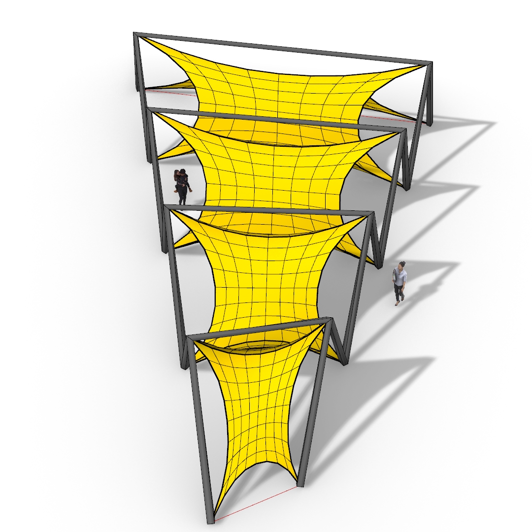 Parametric3d's tweet photo. In this Grasshopper example file, you’ll learn how to model and simulate a zigzag tensile entrance/corridor using Kangaroo and dynamic relaxation method.

Example File👇
https://t.co/zLQTgbr1c5 https://t.co/IVzoQPkCZE