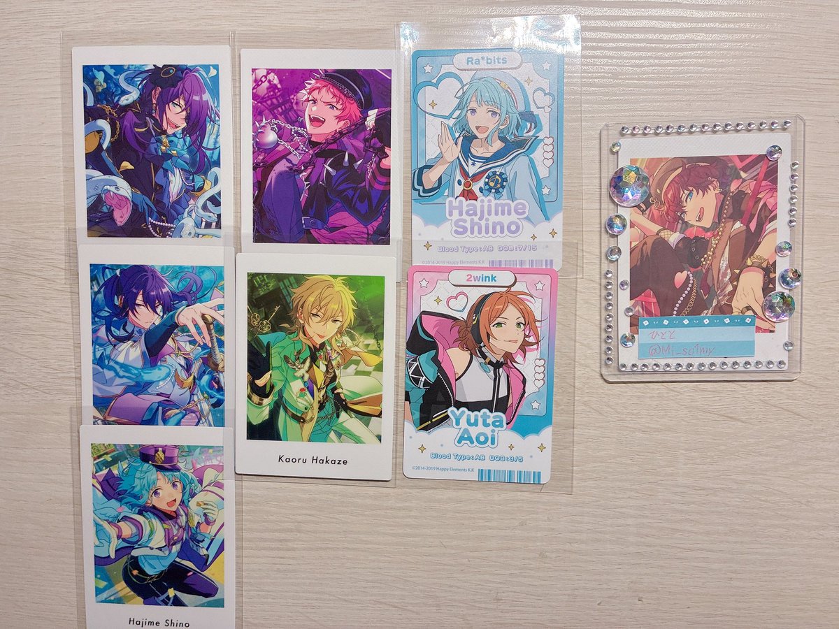 Mi_so1my's tweet photo. 【交換】あんスタ クリアカードコレクションガム 4 クリカ

【譲】N英智 弓弦 真 真緒 千秋 凪砂 茨 宗 零 薫 紅郎
異種(ぱしゃこれ チップス)マヨイ 宗 颯馬 薫 創 ゆうた

【求】N燐音 巽 HiMERU 一彩

郵送交換
検索よりお気軽にお声掛けください🙇‍ https://t.co/1vkFECDA1E
