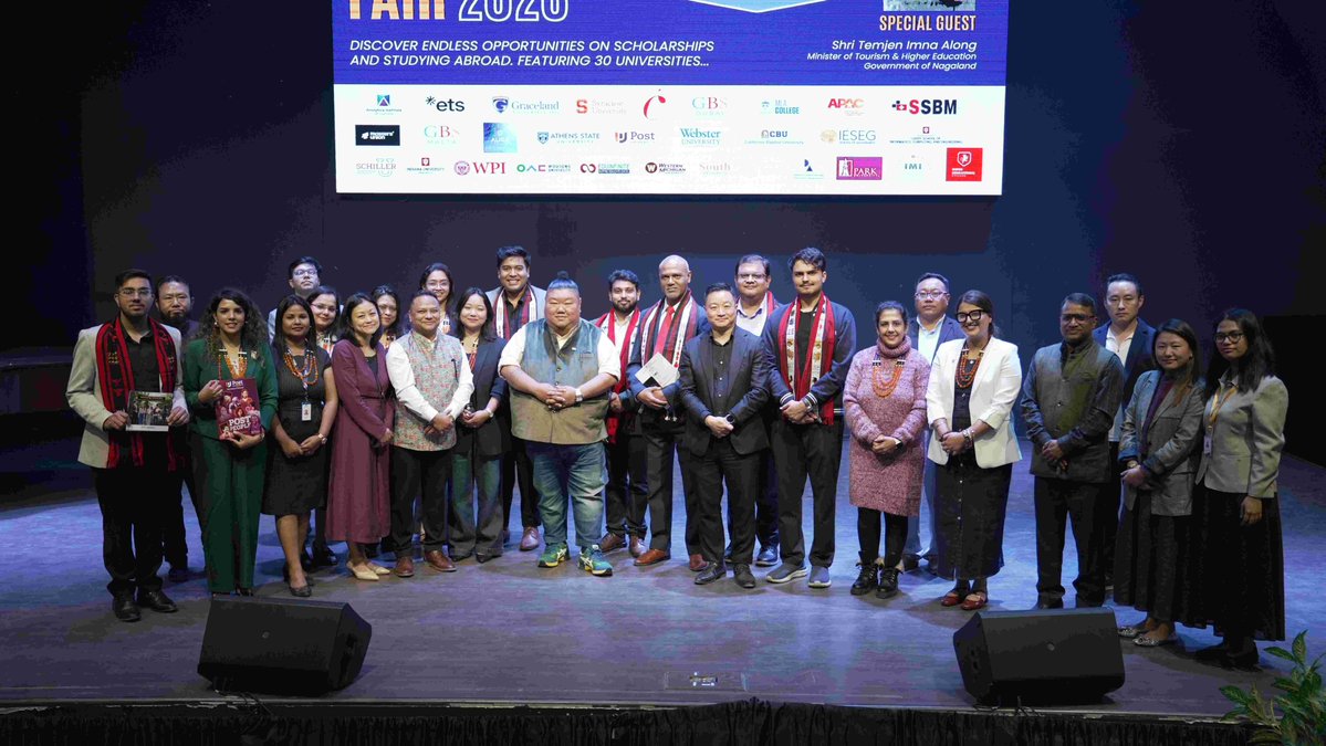 TetsoCollege's tweet image. Tetso College, in collaboration with One Window and The Placement Channel, hosted the first-ever International Education Fair in Nagaland with Shri Temjen Imna Along, Minister of Tourism and Higher Education, Nagaland, gracing the event as the special guest. @AlongImna