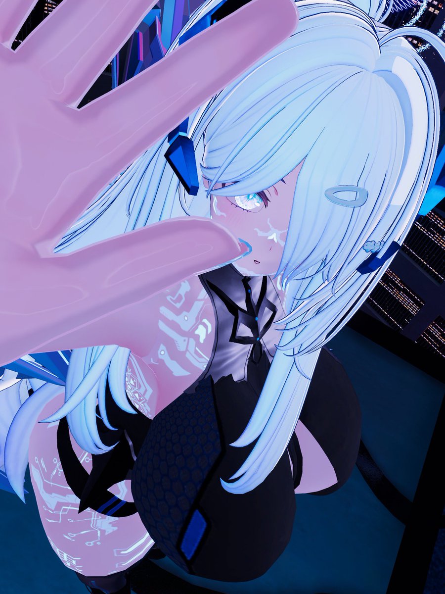 Sora10050301's tweet photo. サイバー風改変🩵

 #VRChat https://t.co/7pZC0QenX5