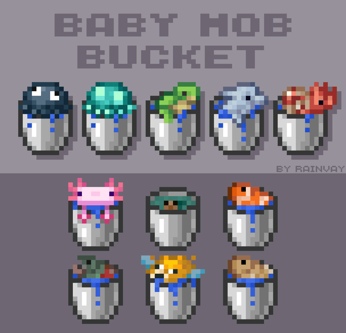 These baby mobs are so cute that i want to bucket them all!