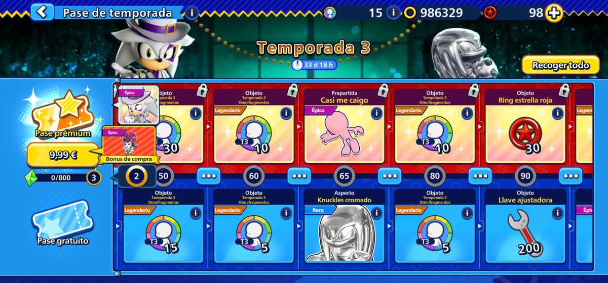 sonicparadise's tweet image. Este es el contenido del nuevo Pase de Temporada de Sonic Rumble