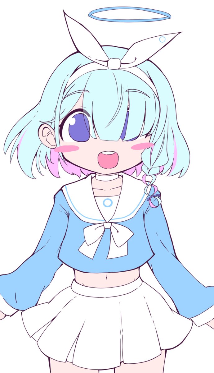 アロナ(ブルアカ) 「今から無料100連引いてきます 描けば出るってことはアロナちゃん描けばすべて出し」|Geo＠FANBOXはじめましたのイラスト