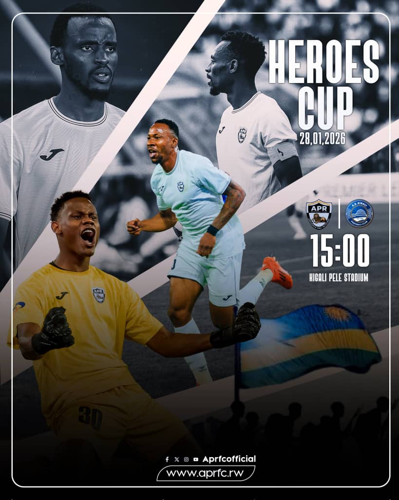 isangostar's tweet photo. #ISANGOSPORTS 

Imikino y'igikombe cy'Intwari (heroes cup 2026) iratangira kuri uyu wa gatatu.

.APR FC vs AS KIGALI 

📅 28.01.2026 
 🕒 15:00
🏟 Kigali Pele Stadium
🏆Heroes Cup

#HeroesCup #APRFC #ASKIGALI https://t.co/MGTExyUaXg