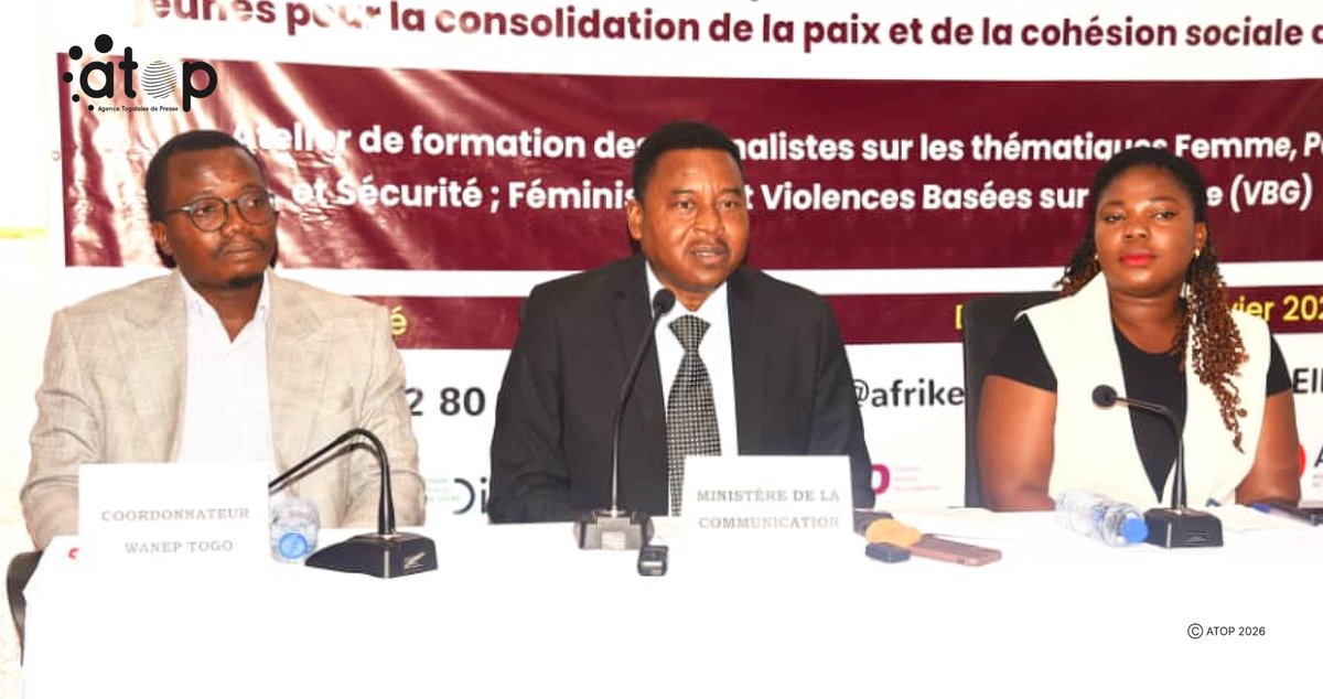 Paix et cohésion sociale : AfrikElles renforce les capacités des journalistes sur les enjeux du genre et de la paix
atop.tg/paix-et-cohesi…