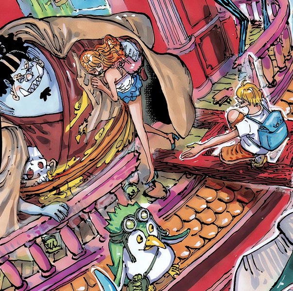 LeLeLegosi's tweet image. Jimbei protecting his daughter from proposing men (Sanji) 🫡