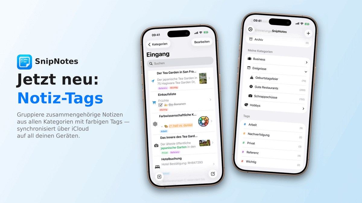 SnipNotes DE tweet media