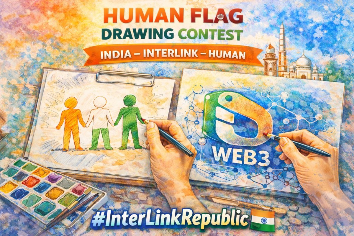 burri_renuka's tweet photo. 🇮🇳🎨 HUMAN FLAG DRAWING CONTEST – INTERLINK INDIA 🎨🇮🇳On the occasion of India’s Republic Day,
InterLink proudly presents a contest that celebrates real humans in Web3.
🤖 Bots can click.
🧠 Only humans can create.#InterlinkRepublic #InterlinkIndia @reina_itl @C_Interlinklabs https://t.co/JhqSOtRx6l