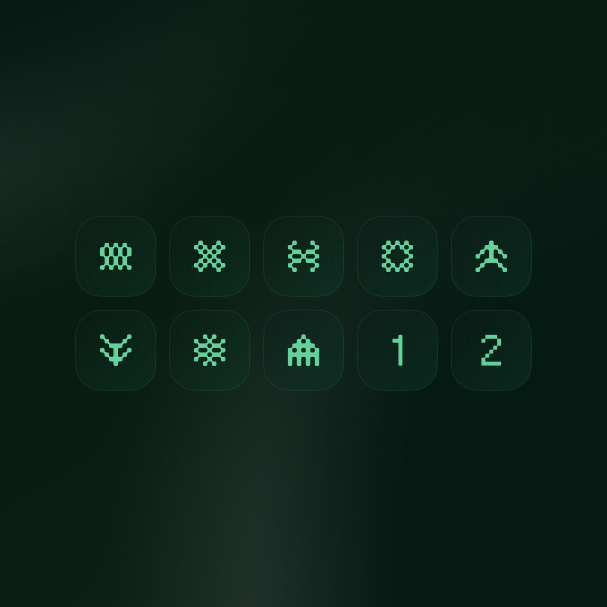 Here’s a sample of the icon set we developed for Accountable. Having the opportunity to expand their branding allowed us to explore a visual language stemming directly from the logo, with its liquid and mutating nature.

#visualidentity #icondesign #crypto #web3 #blockchain