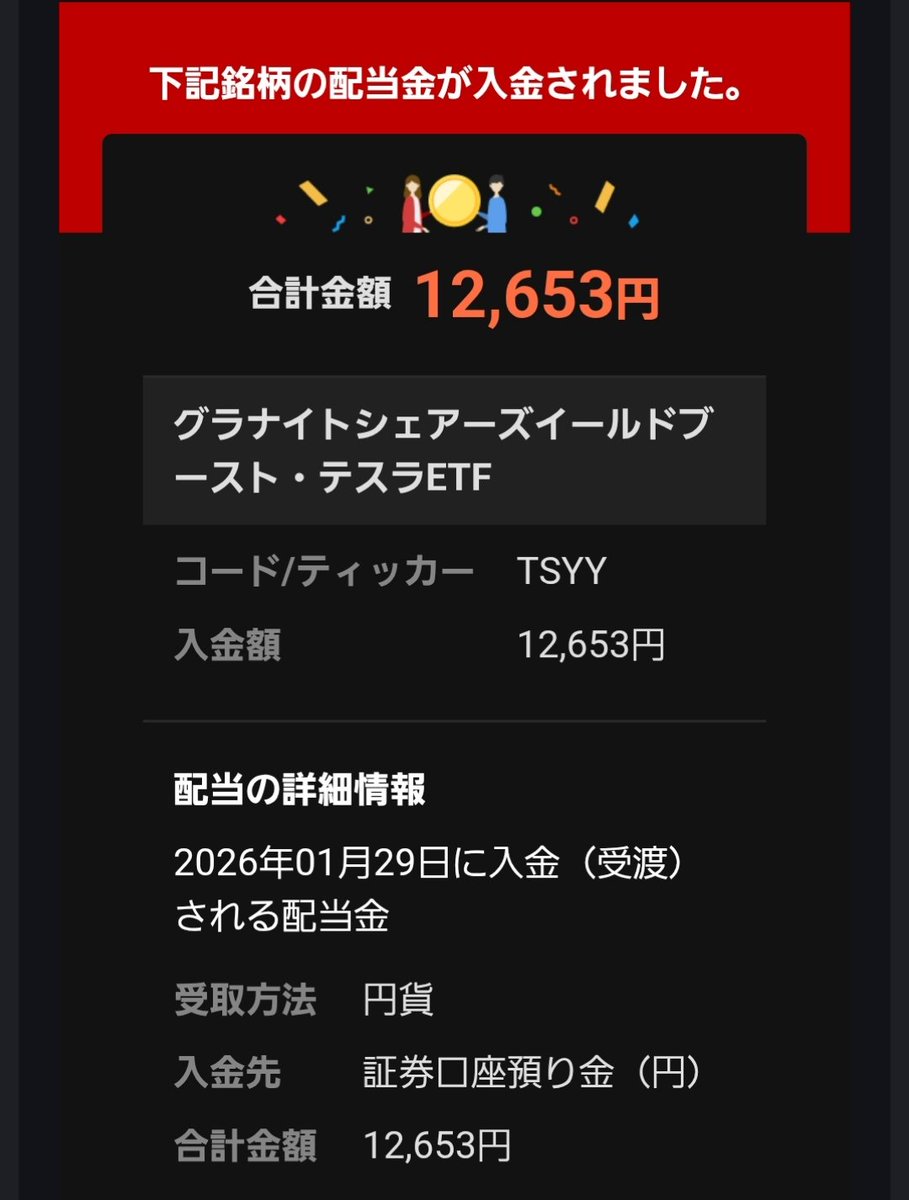 L2zMZVIt8j7ajpw's tweet image. 水曜日PAYDAY(｀ω´)
分配金13000円切っちゃったTSYY 
チリツモIncomeがんばります
#Income　#yieldBOOST