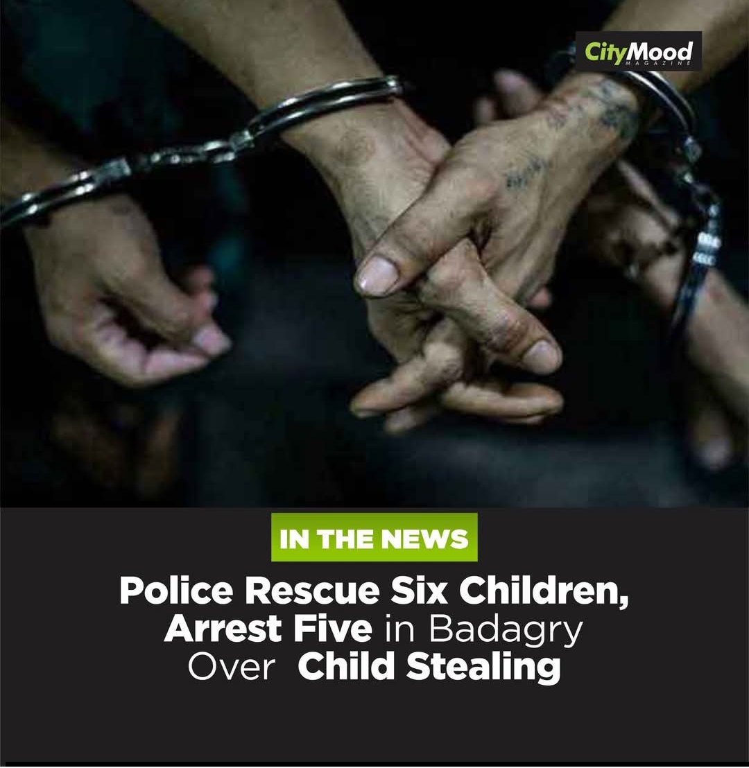 Police Rescue Six Children, Arrest Five In Badagry Over Child Stealing...

facebook.com/share/p/1Z7428…

#CityMoodBadagry #Badagry