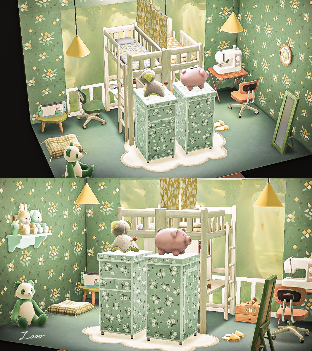 仲良し姉妹の子供部屋シェア
#animalcrossing #acnh #あつ森