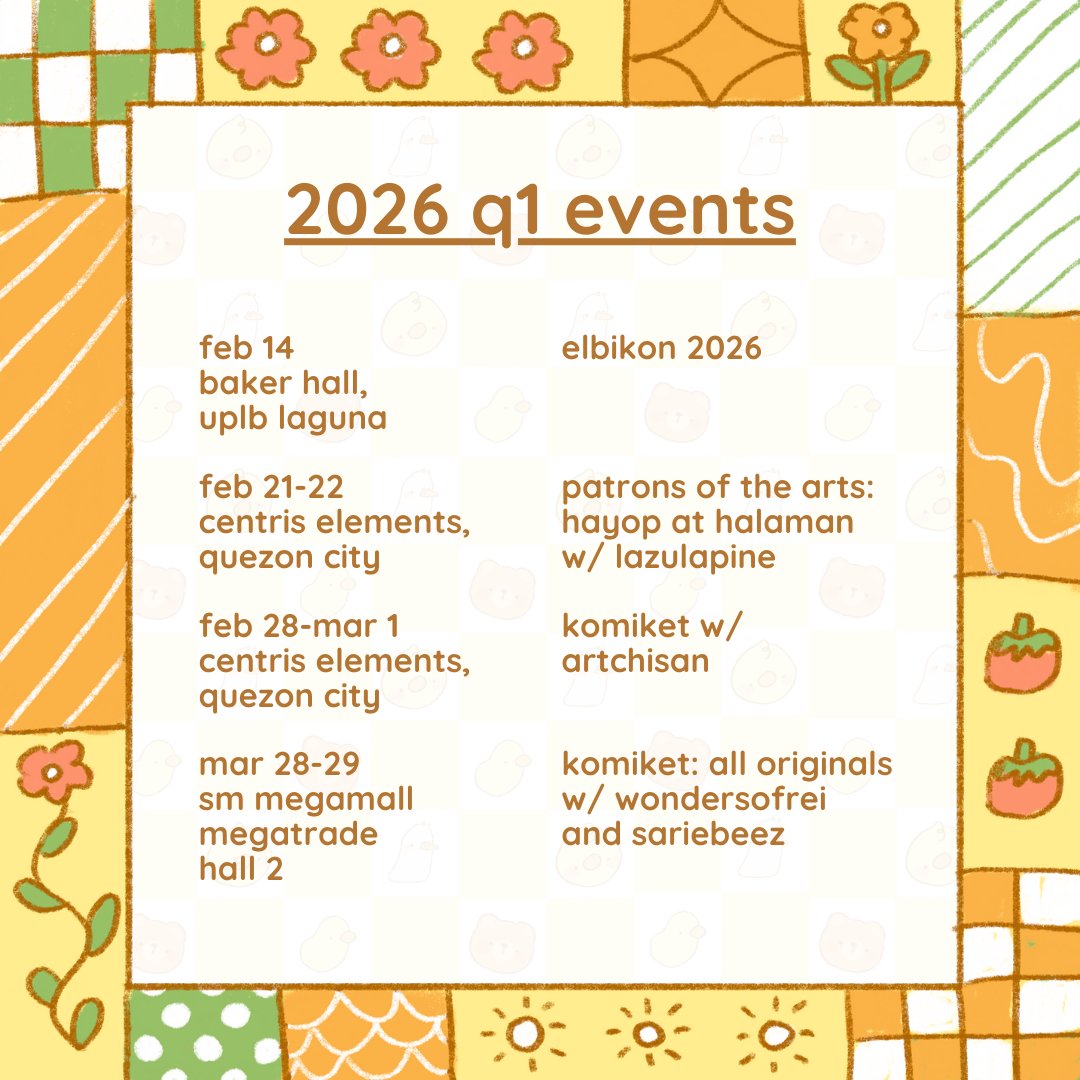 moebeansu's tweet image. confirmed q1 events (งツ)ว

after 2 months of rest from events, i am back yipeeee- highkey didnt expect having back to back events as soon as i got back BUT i am thankful and super excited! aaaaa