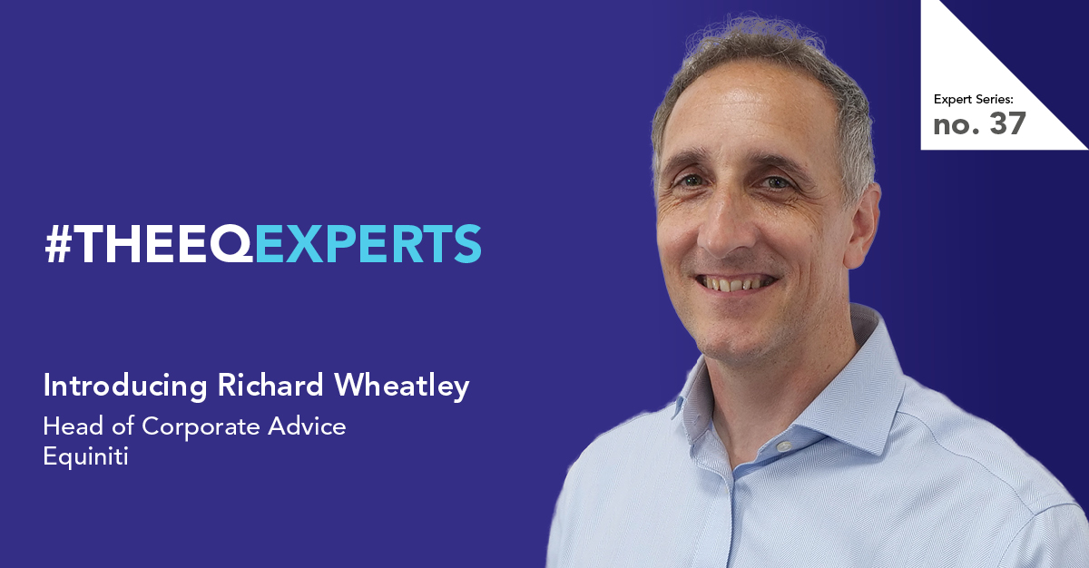We're pleased to share the latest instalment in our EQ Experts Series, featuring Richard Wheatley, Head of Corporate Advice at Equiniti.

With over 36 years in the registrars industry, Richard offers invaluable insights into his career journey, EQ’s people‑first culture, and how