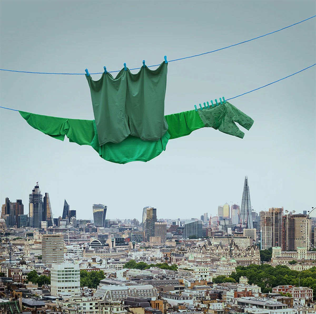 洗濯物を吊るして動物を描くアート。日用品や身近な素材からグラフィック作品を生み出すHelga Stentzel氏の作品。
instagram.com/helga.stentzel/