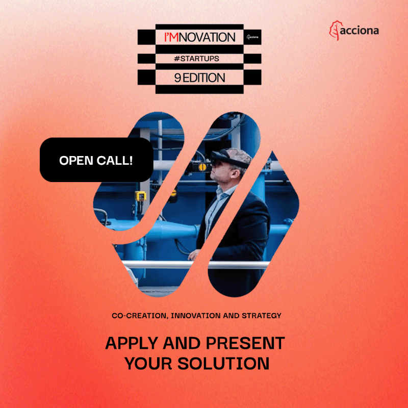 ACCIONA_EN's tweet photo. 📢 Open call! The 9th edition of ACCIONA @Imnovation #Startups is live

Challenges available now — startups, this is your moment to apply: