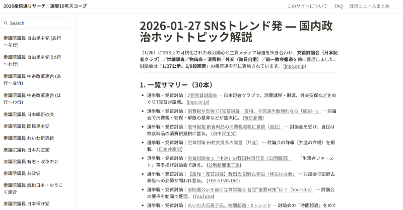 tiger57479976's tweet photo. 「誰に入れても同じ」の前に、情報を確認しましょう。

候補者の１０年分の活動を、国会会議録や公式ＳＮＳ等の公開情報からＡＩで整理してレポート化。テレビでは見えない仕事ぶりが、詳細なレポートとして見える。

まずはあなたの候補者を確認してみませんか？