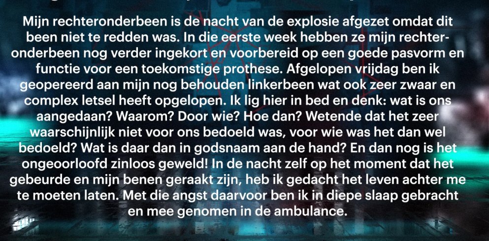 Vergisaanslag in Nieuwkuijk waarbij vrouw been verliest