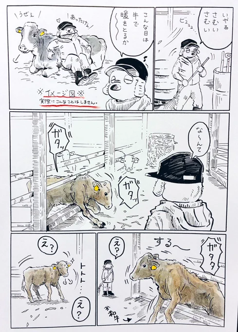 (再掲)牛で暖をとる 