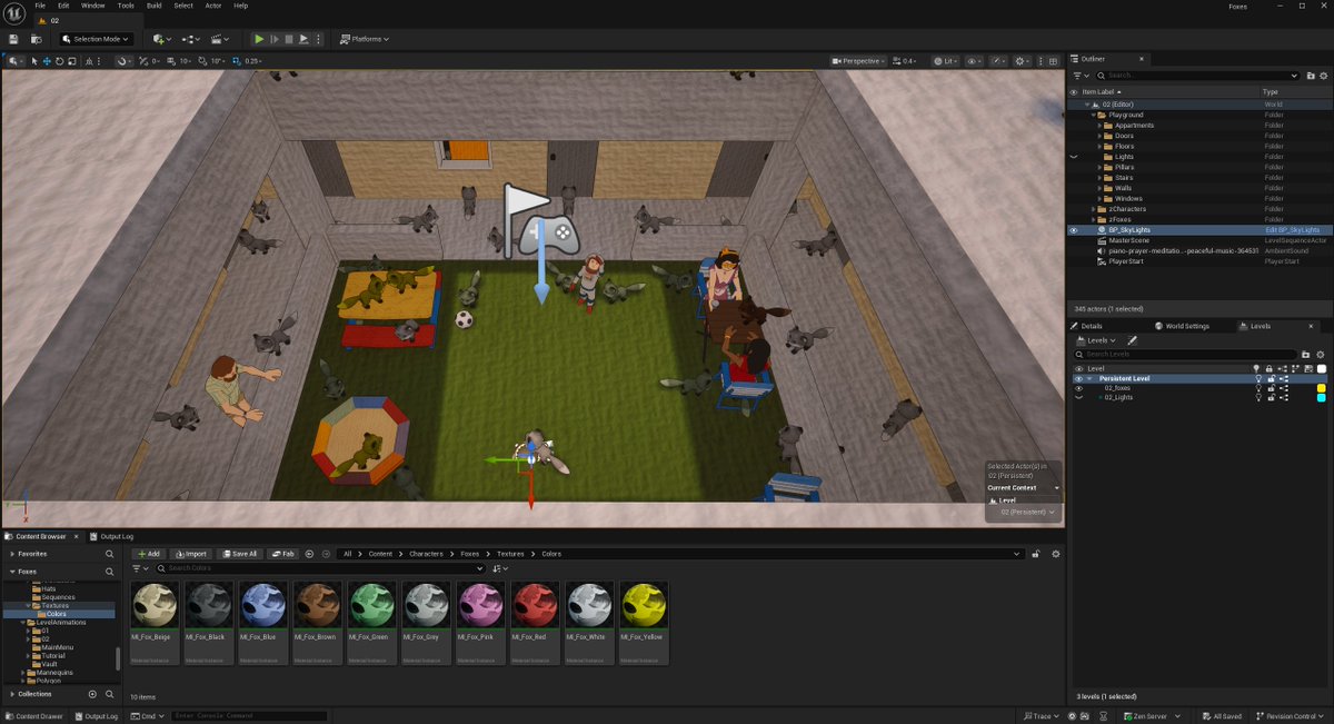 LsWolfGameDev's tweet photo. Level 2 is finally polished, with new characters, colored foxes and all the new stuff!
#indiegame #cozygames #hiddenobjectsgames #hidelilfoxes #steamnextfest https://t.co/aDttscJp41