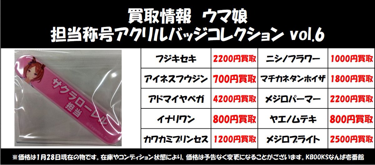 買取情報】#ウマ娘 ・担当称号アクリルバッジコレクション vol.5～vol