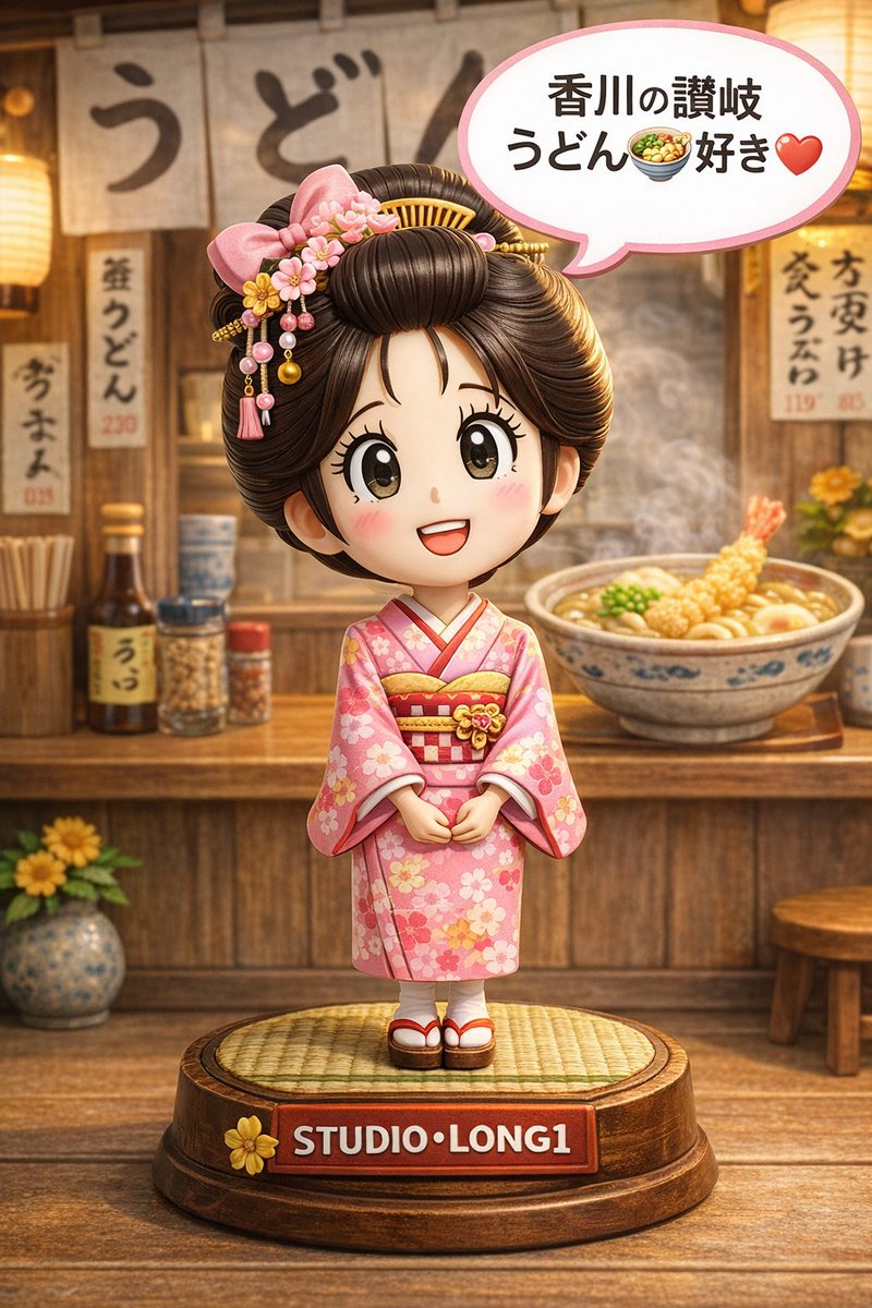 studio_long1's tweet photo. Edo町娘が日本の各県のソウルフードを毎日紹介🍜🍡
Edo girl introduces Japan’s local soul food every day 🇯🇵✨
Une fille d’Edo présente la cuisine locale du Japon chaque jour 💕
#STUDIOLONG1 #japanfood #japanesfood #讃岐うどん https://t.co/0YQSsYNTz1